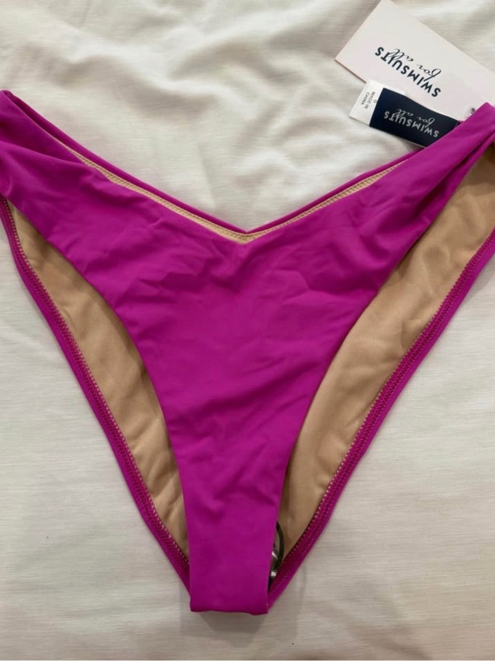 Swimsuits For All Bright Magenta V-Cut Bikini Bottom